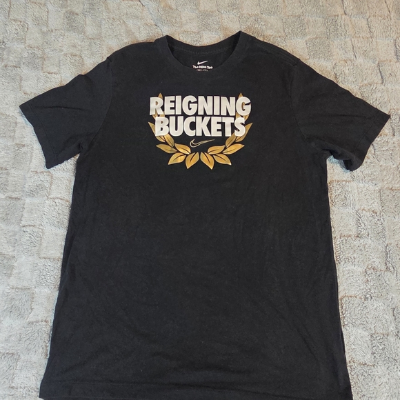 Nike Other - Black Nike Dri-fit Men's T-Shirt Size Med.- Reigning Buckets Design